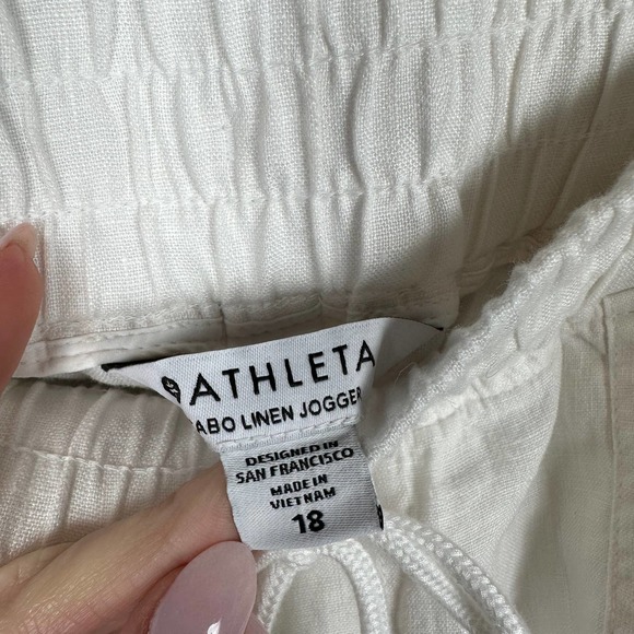 Athleta Cabo Linen Jogger Size 16 in Calla Lily White - Picture 5 of 6